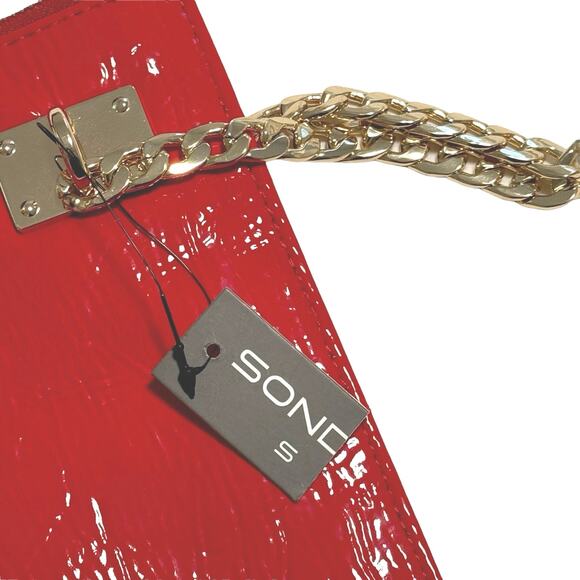 NWT Sondra Roberts Red Clutch Candy Apple Red Clutch - Picture 4 of 5